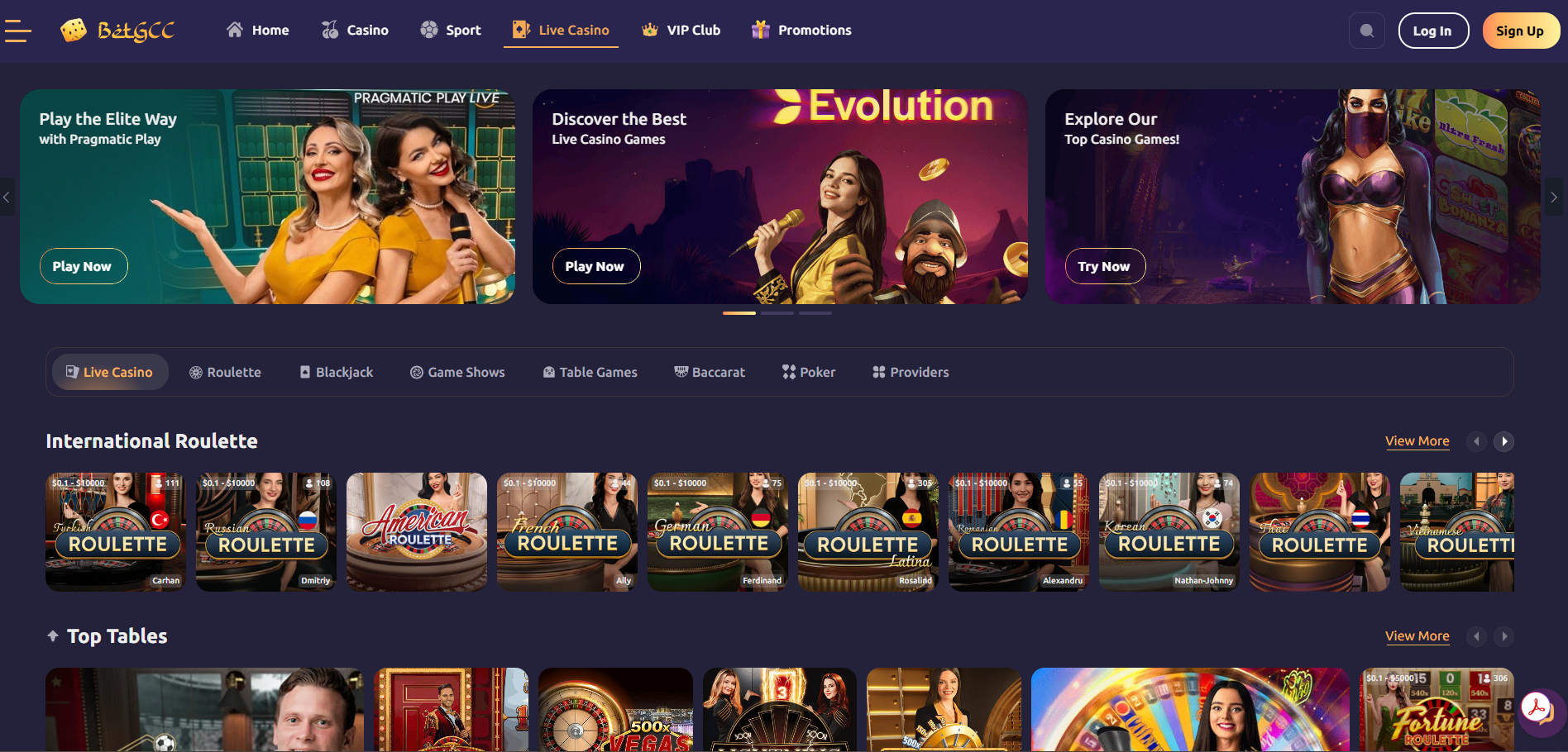 BetGCC Live Casino