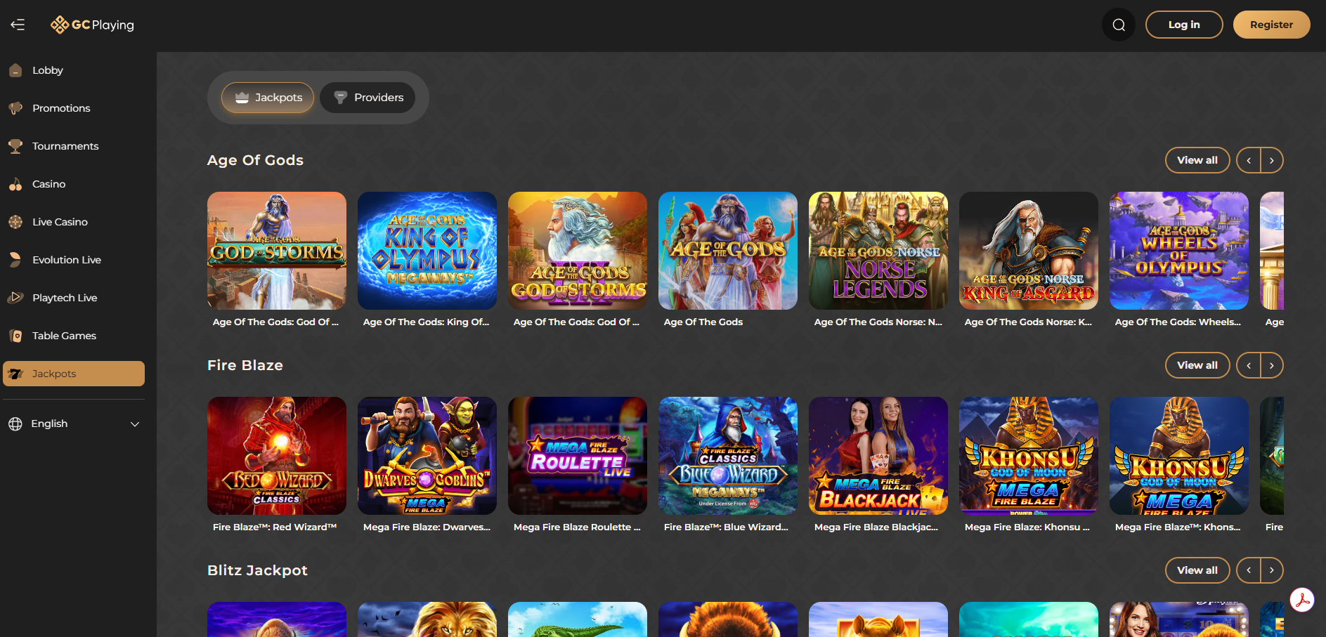 GCPlaying Jackpots