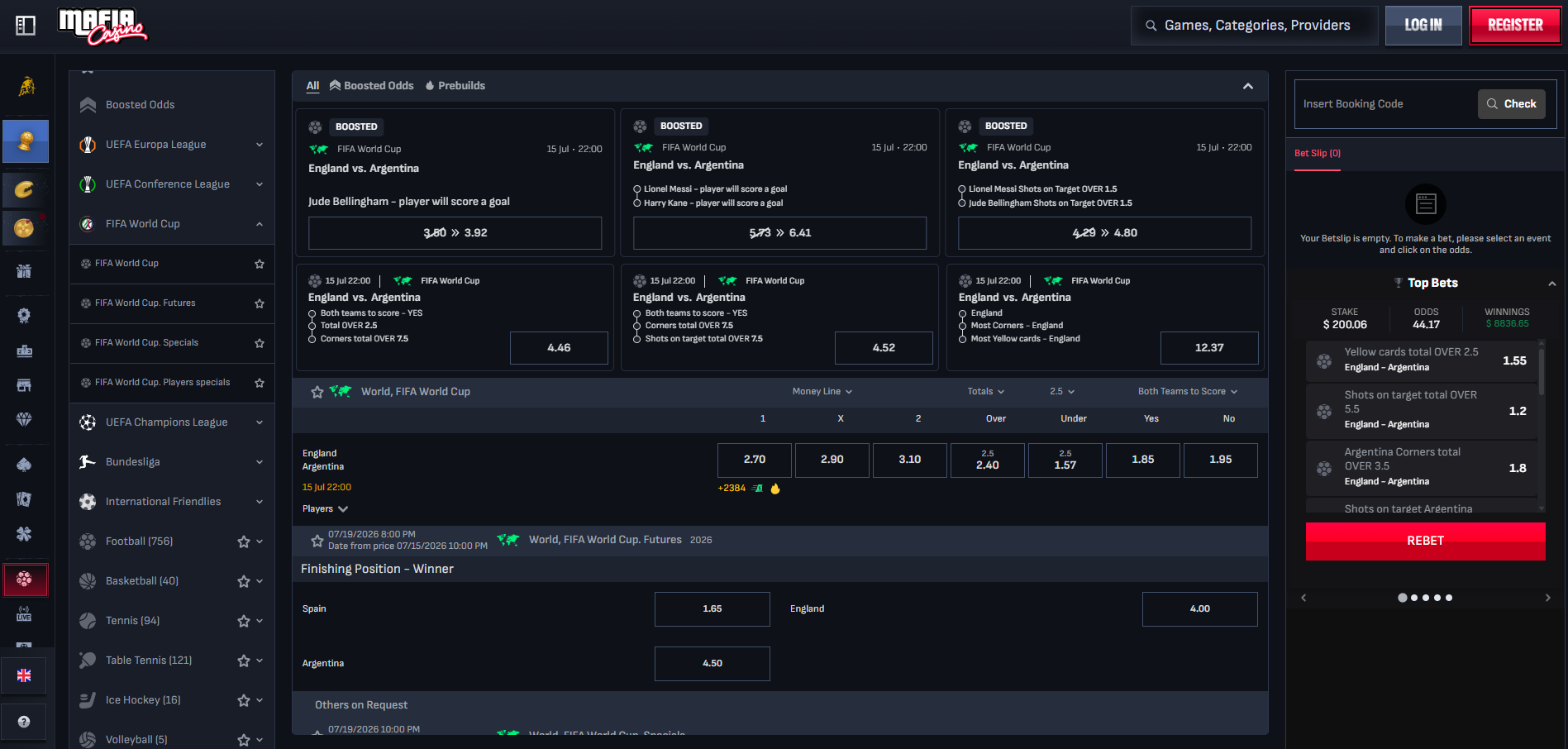 Mafia Casino Sportsbook