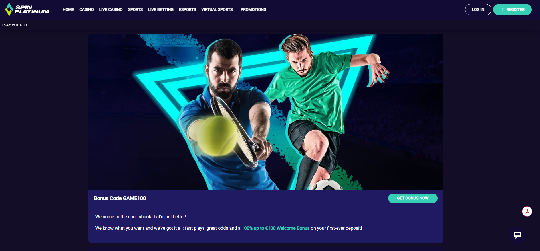 SpinPlatinum Sportsbook Welcome Bonus
