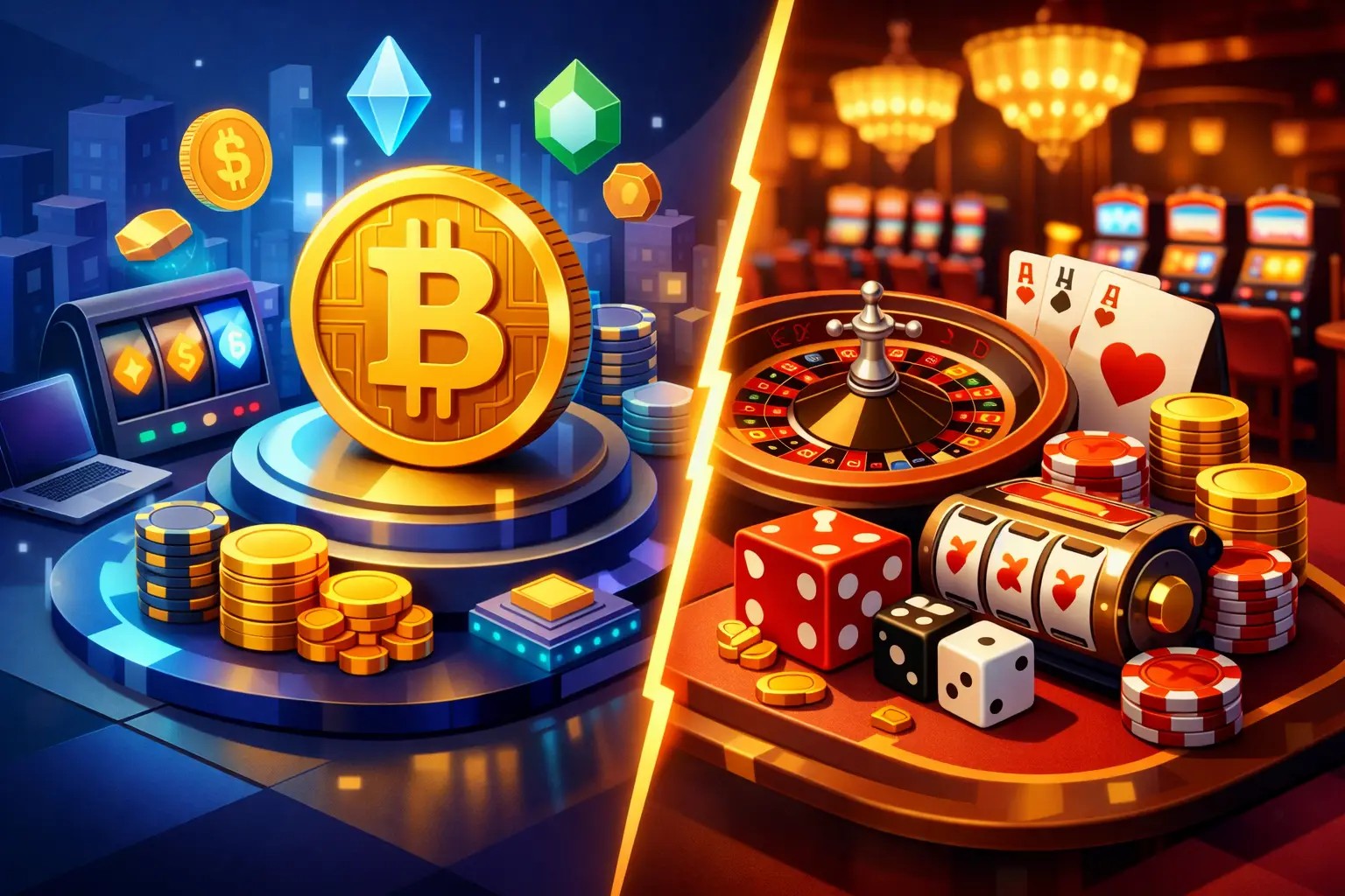crypto casino versus traditional casino
