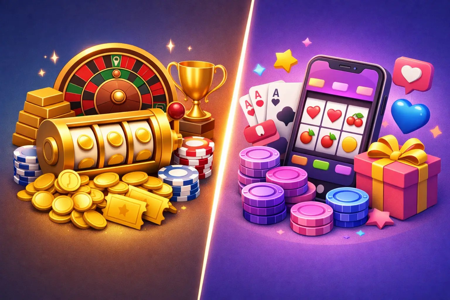 sweepstakes casino versus social casino