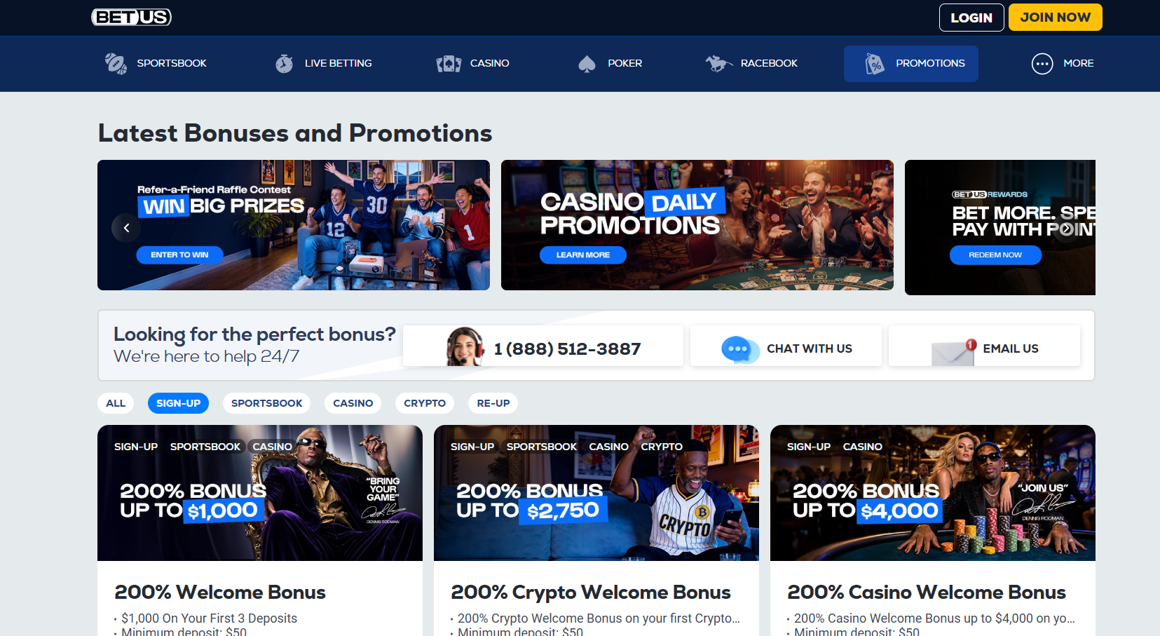 BetUS Promotions