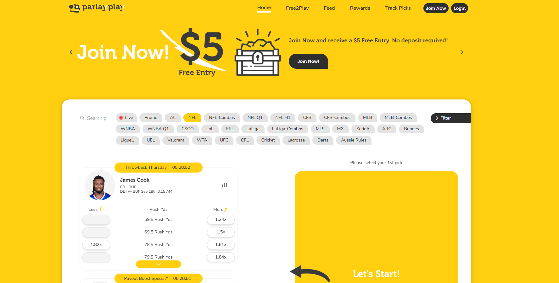 ParlayPlay 5$ Free No deposit required