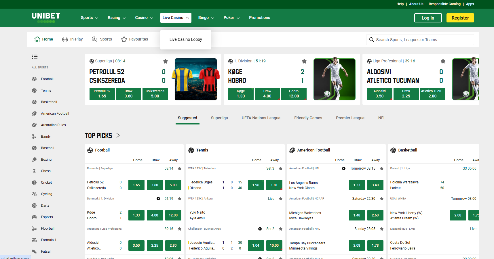 Unibet Sportsbook